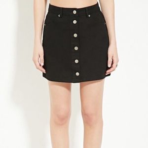 H&M black jean skirt